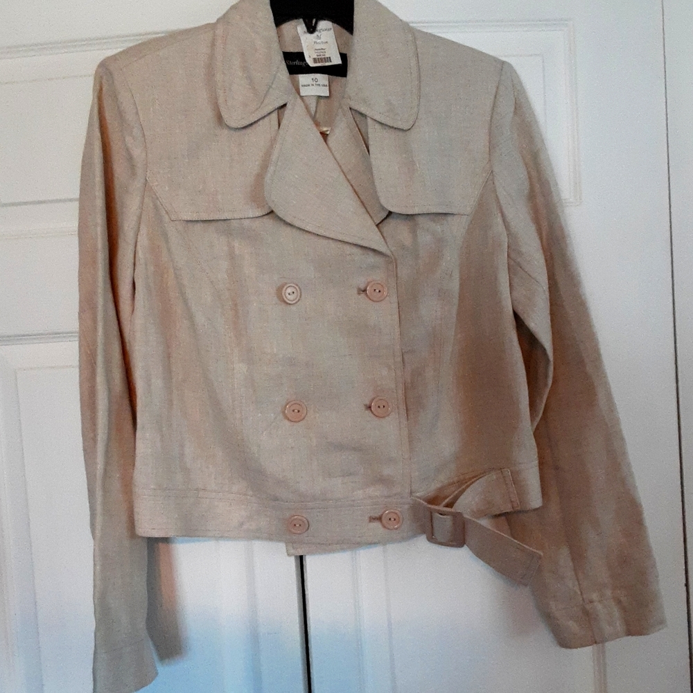 Womans linnen jacket. Sterling wear of Boston SIZE 10 NWT